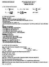 Đề cương ôn tập học kì I môn Hóa học lớp 11 - Năm học 2015 - 2016 - Trường THPT Cẩm Lệ
